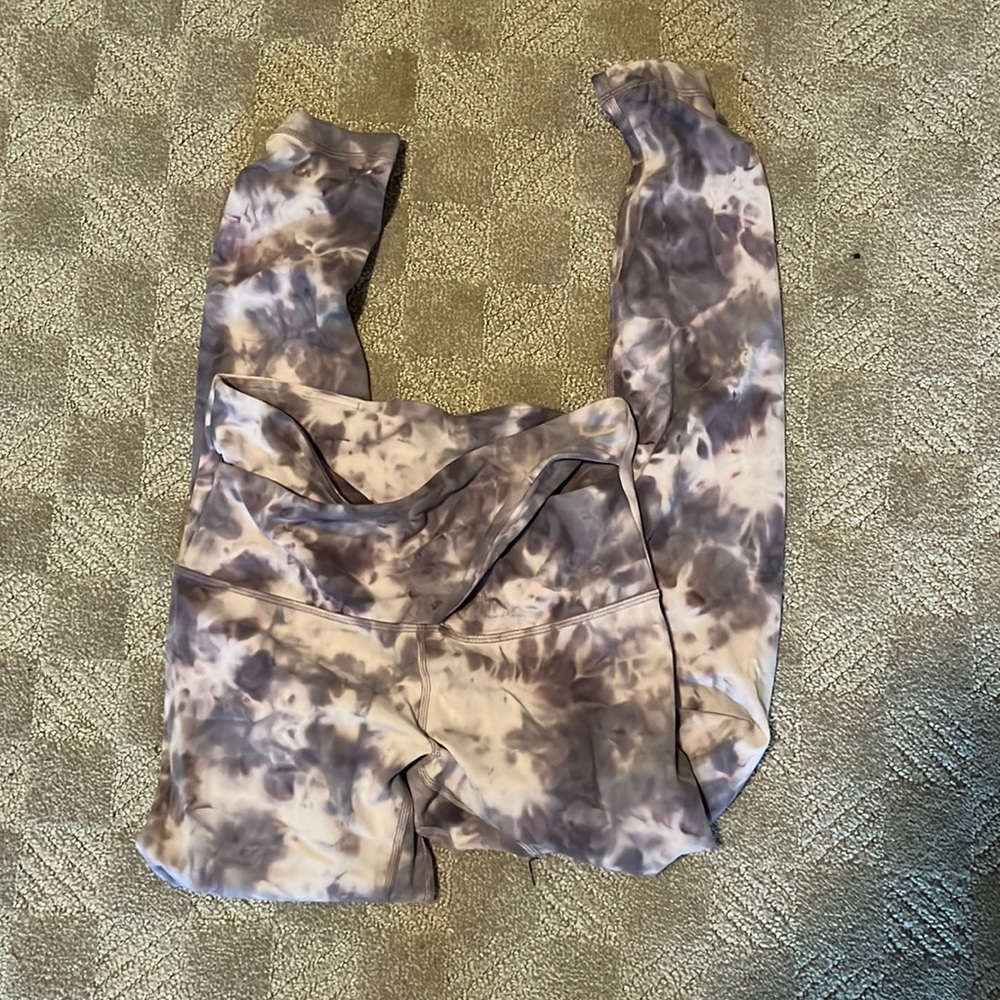 Purple diamond dye crossover lululemon leggings